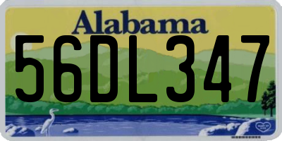 AL license plate 56DL347