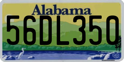 AL license plate 56DL350