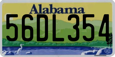 AL license plate 56DL354