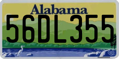 AL license plate 56DL355