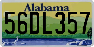 AL license plate 56DL357