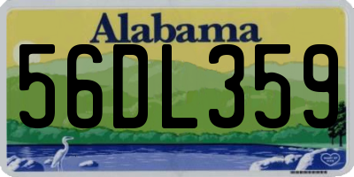 AL license plate 56DL359