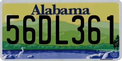 AL license plate 56DL361