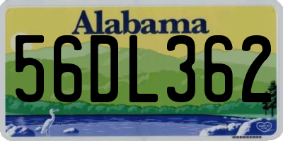 AL license plate 56DL362