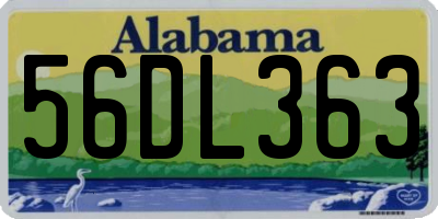 AL license plate 56DL363