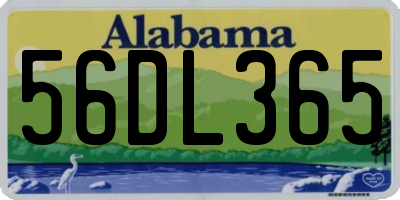 AL license plate 56DL365