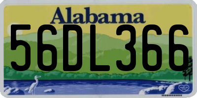 AL license plate 56DL366