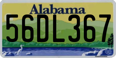 AL license plate 56DL367