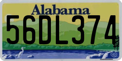 AL license plate 56DL374