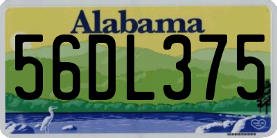 AL license plate 56DL375