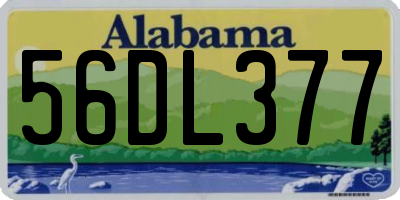 AL license plate 56DL377