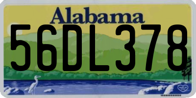 AL license plate 56DL378