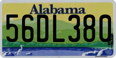 AL license plate 56DL380