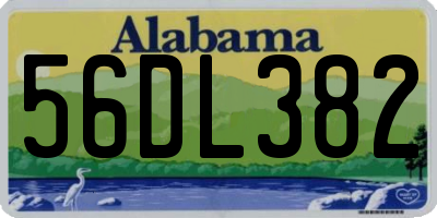 AL license plate 56DL382