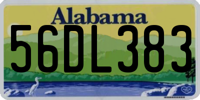 AL license plate 56DL383