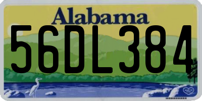 AL license plate 56DL384