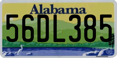 AL license plate 56DL385