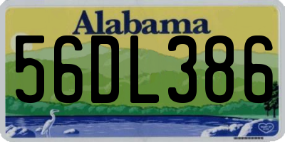 AL license plate 56DL386