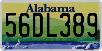 AL license plate 56DL389