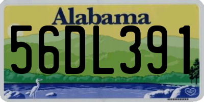 AL license plate 56DL391