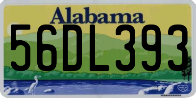 AL license plate 56DL393