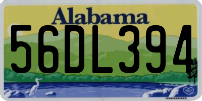 AL license plate 56DL394