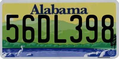 AL license plate 56DL398