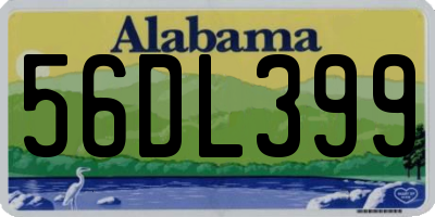 AL license plate 56DL399