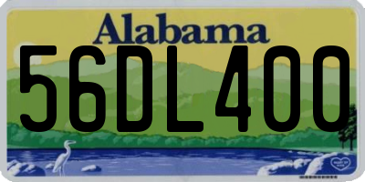 AL license plate 56DL400