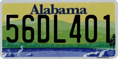 AL license plate 56DL401