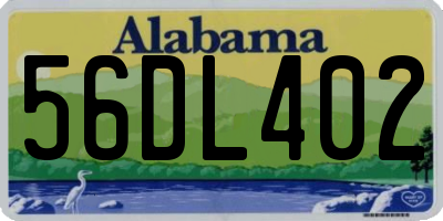 AL license plate 56DL402