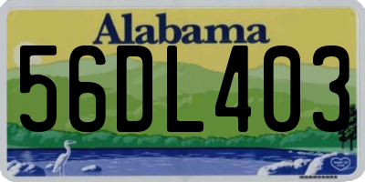 AL license plate 56DL403