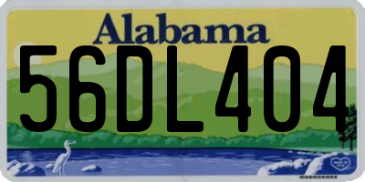 AL license plate 56DL404