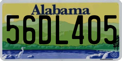 AL license plate 56DL405