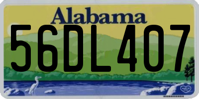 AL license plate 56DL407