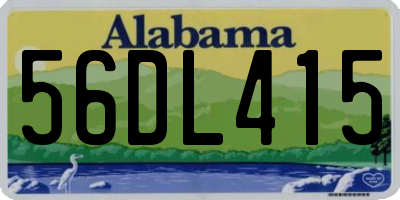 AL license plate 56DL415