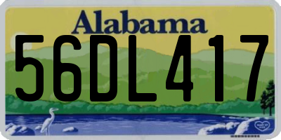 AL license plate 56DL417