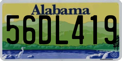 AL license plate 56DL419