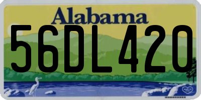 AL license plate 56DL420