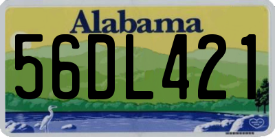 AL license plate 56DL421