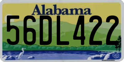 AL license plate 56DL422
