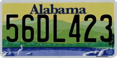 AL license plate 56DL423