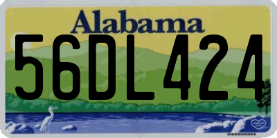 AL license plate 56DL424