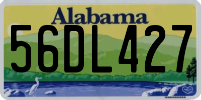 AL license plate 56DL427