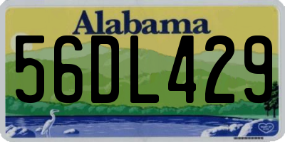 AL license plate 56DL429