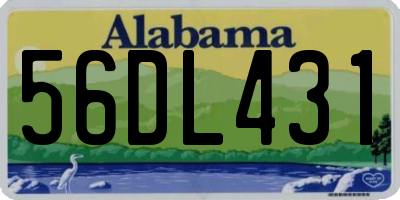 AL license plate 56DL431