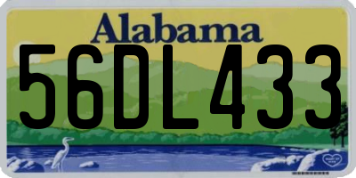 AL license plate 56DL433