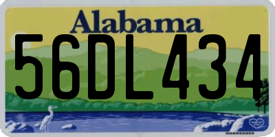 AL license plate 56DL434