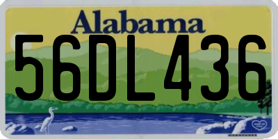 AL license plate 56DL436