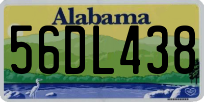 AL license plate 56DL438